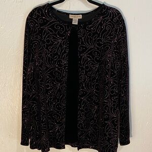 Notations Black Velvet Jacket/Top